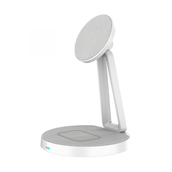 Wiwu 2 In 1 30w Wireless Charging Station For Mobile Phone And Earbuds - شاحن لاسلكي  2 في 1 للموبايل والايربودز من ويوو