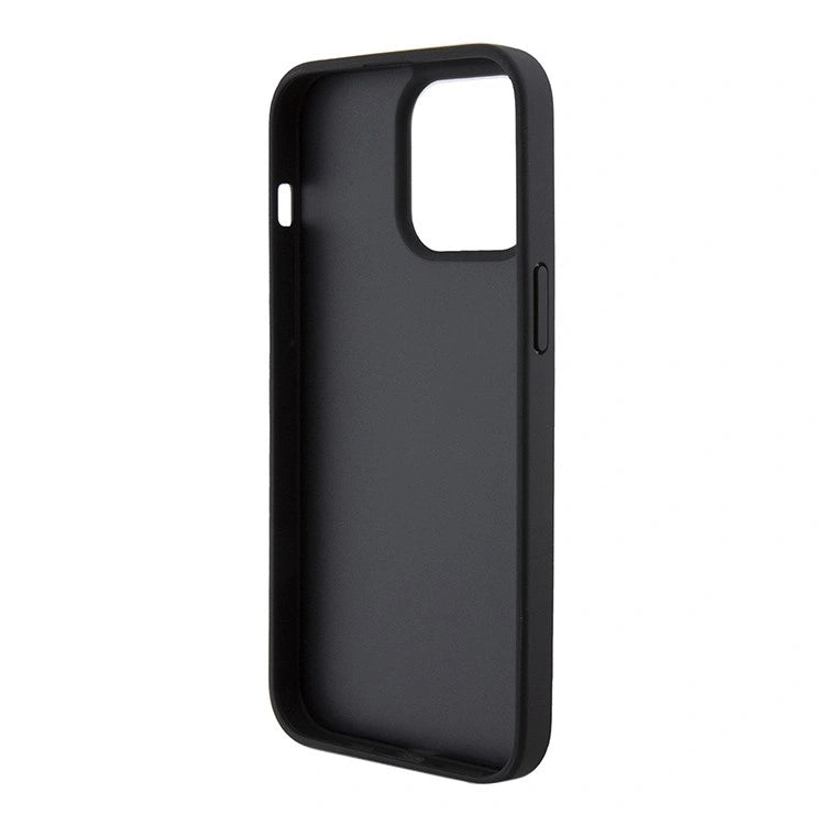 U.S. Polo Assn. PU Leather Case with DH Tricolor Line for iPhone 15 Pro Max | كفر يو اس بولو جلد صناعي بخط ثلاثي الالوان لهاتف ايفون 15 برو ماكس