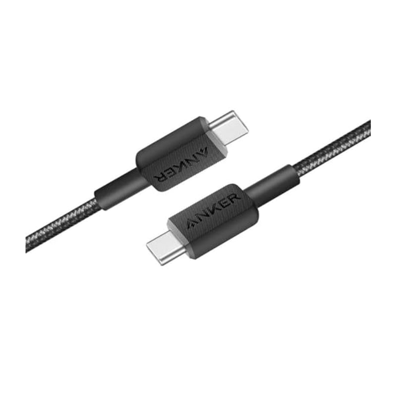 Anker USB-C to USB-C Cable 6ft, 240W Braided - كابل أنكر تايب سي إلى تايب سي بطول 6 أقدام وقوة 240 واط، مضفر.