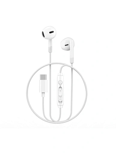 WiWU Type C Wired Earphone Ergonomic Design Sports Headsets - سماعات أذن سلكية من النوع سي سماعات رياضية بتصميم مريح من ويوو
