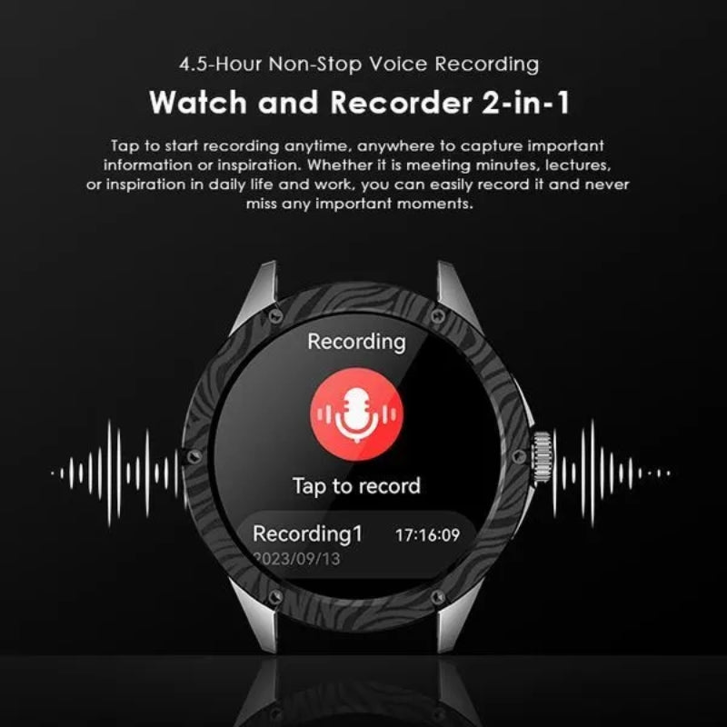 Oraimo Smart watch OSW-850H Black - ساعة أورايمو الذكية بشاشة اموليد ومتابعة رياضية وصحية