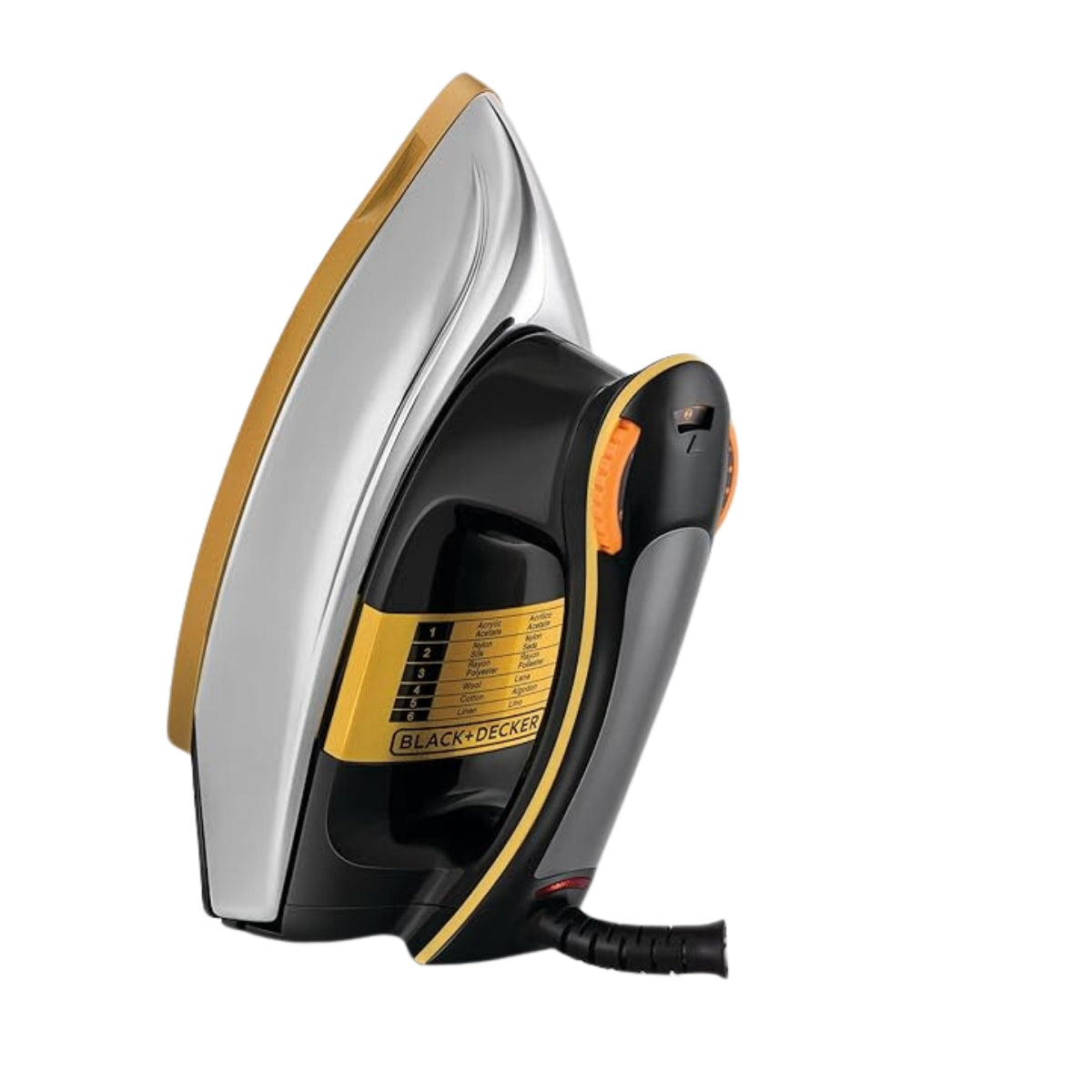 Black+Decker Heavy Duty Hand Dry Iron 1200W - مكواة يدوية جافة بلاك أند ديكر 1200 واط للخدمة الشاقة