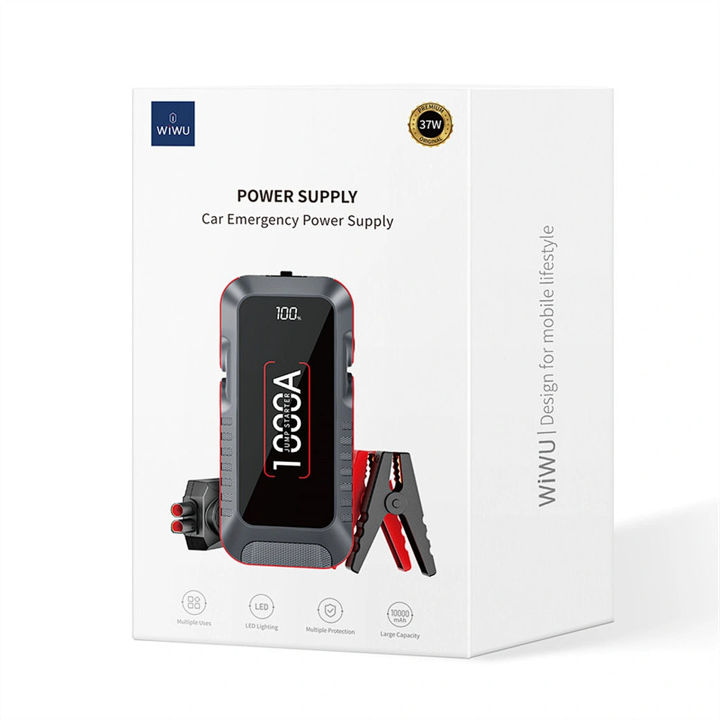 جهاز تشغيل بطارية السيارة من ويوو المتعدد الوظائف بقدرة 1000 امبير | WiWU JS001 1000A Car Jump Starter Power Inverter 12V
