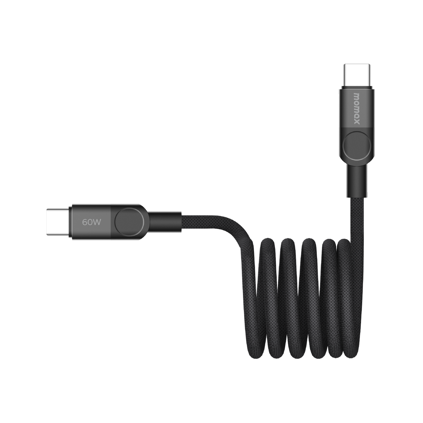 Momax Mag.Link 60W Magnetic USB‑C to USB‑C Cable, 1 m - كيبل موماكس ماج لنك المغناطيسي, USB-C الى USB-C, شحن 60 واط, طول 1م