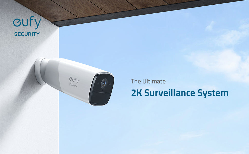 Eufy Cam  2 Pro 2+1 kit IP Wireless Surveillance Set with 2 Cameras by Anker - مجموعة المراقبة اللاسلكية يوفي 2 برو 2+1 كيت مع كاميرتين من أنكر