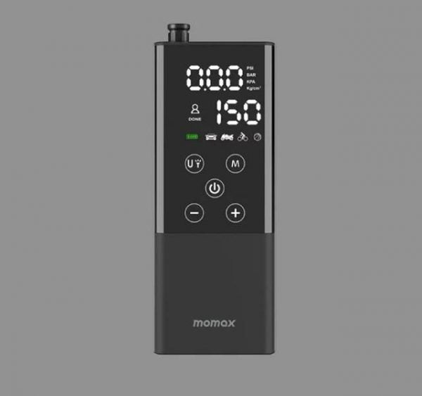 MOMAX ELECTRIC AIR PUMP Portable Air Pump with Flash IoT - موماكس منفاخ هواء كهربائي منفاخ هواء محمول مع فلاش