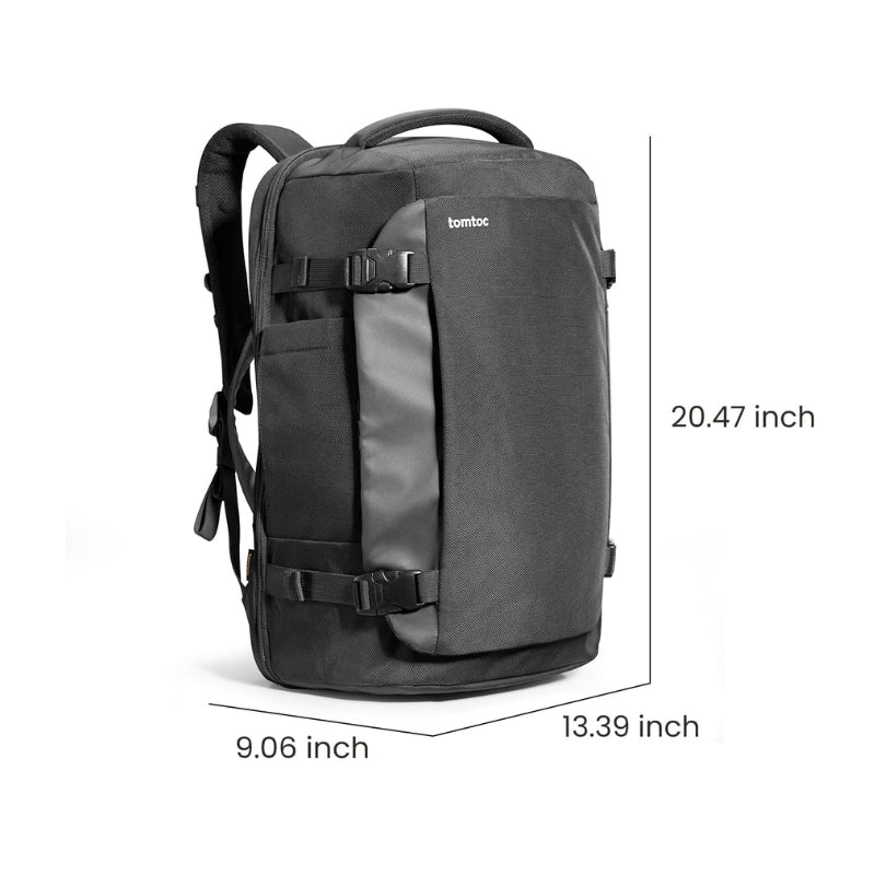 حقيبة ظهر توم توك نافيغيتور T66 للابتوب بحجم 17 انش وبسعة 38 لتر - اسود | tomtoc Navigator-T66 Travel Laptop Backpack 17 Inch / 38L - Black