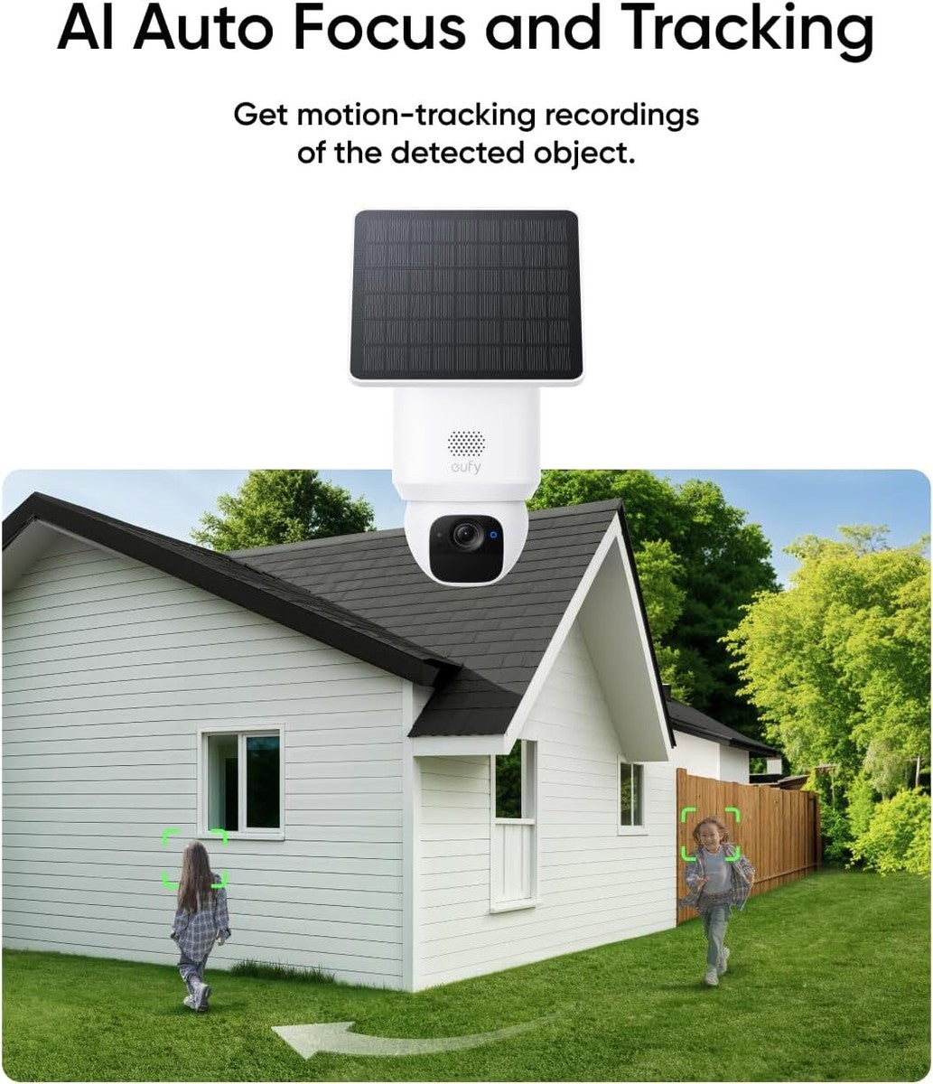 Anker eufy SoloCam E30 – 2K Solar Security Camera with 360° Pan | كاميرا مراقبة انكر يوفي سولو كام E30, تغطية 360 درجة, دقة 2K, طاقة شمسية