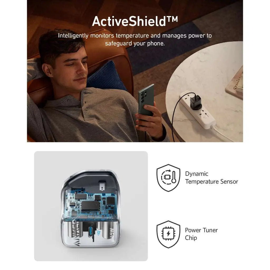 شاحن جداري انكر 313 بمنفذ يو اس بي سي و بقدرة 45 واط | Anker 313 Wall Charger 45W