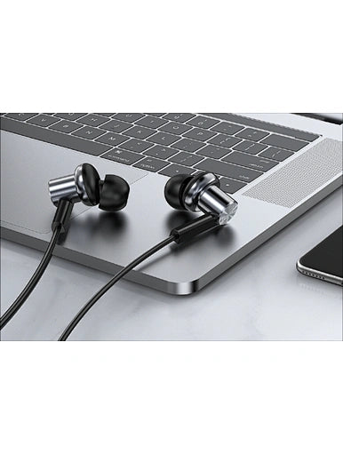 WiWU 3.5mm Audio Jack Stereo Earbuds Widely compatible 3.5mm Earphone with Microphone -  ويوو 3.5 ملم مقبس الصوت سماعات أذن استريو متوافقة على نطاق واسع 3.5 ملم سماعة مع ميكروفون