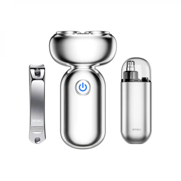 WiWU 3 in 1 Gentleman Shaver Sets -  مجموعة ماكينة الحلاقة الكهربائية جنتلمان من ويوو