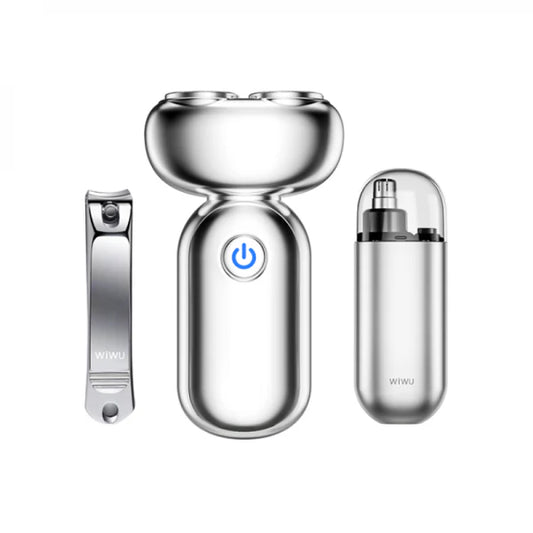 WiWU 3 in 1 Gentleman Shaver Sets -  مجموعة ماكينة الحلاقة الكهربائية جنتلمان من ويوو