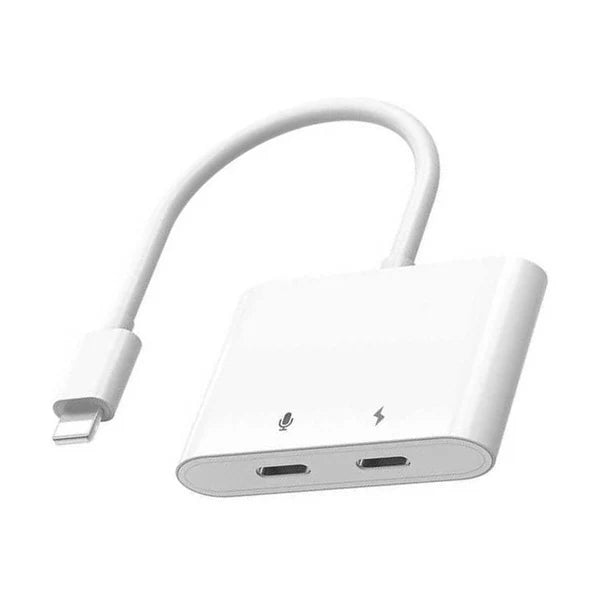 WIWU Audio Converter Lightning to Dual Lightning - محول الصوت ويوو من لايتننج إلى دول لايتننج