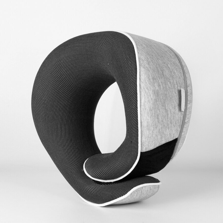 Momax World Ergonomic Travel Pillow | Neck Support for Airplane & Car - مخدة سفر مريحة من مورماكس - تصميم مريح للرقبة، مثالية للطائرة والسيارة